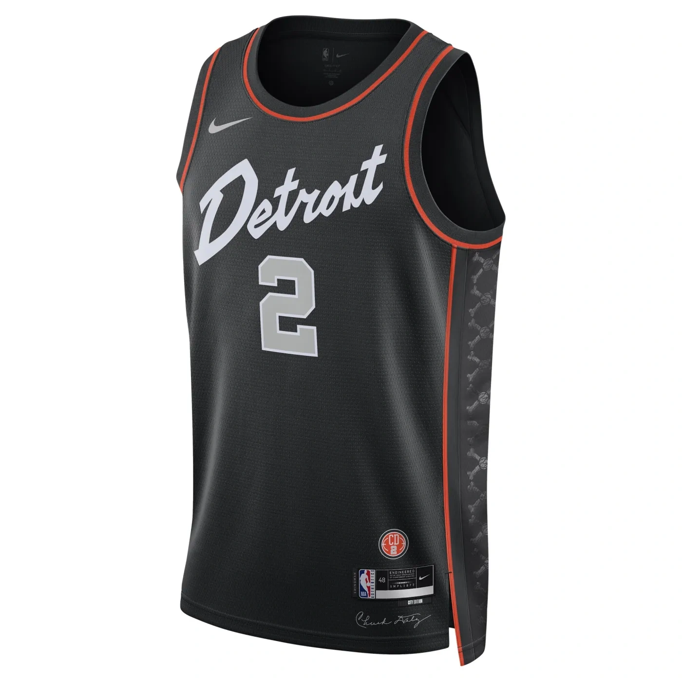 Unisex Detroit Pistons Cade Cunningham Black 2023-24 Swingman Jersey - City Edition