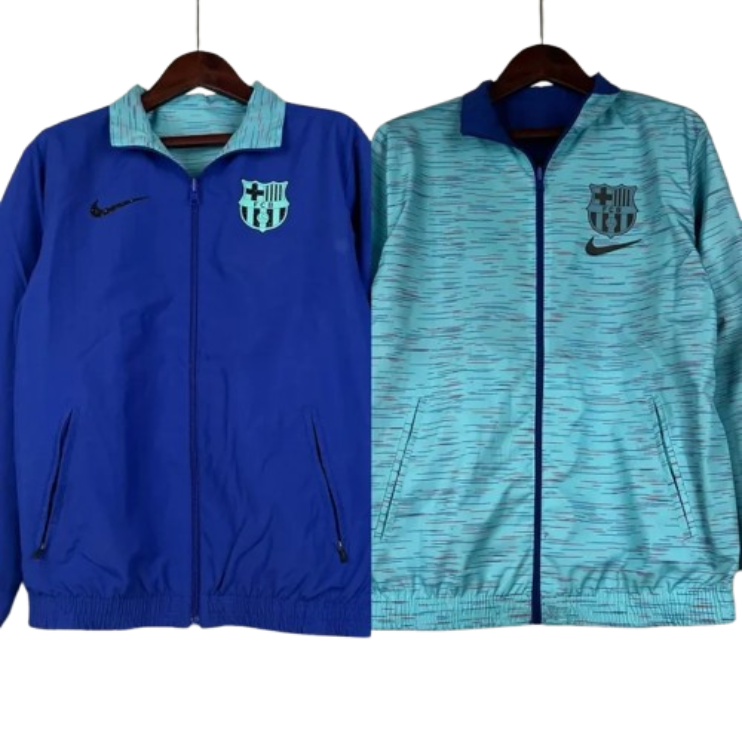 2023-2024 Barcelona Reversible Windbreaker Blue Soccer Jersey 1:1 Thai Quality