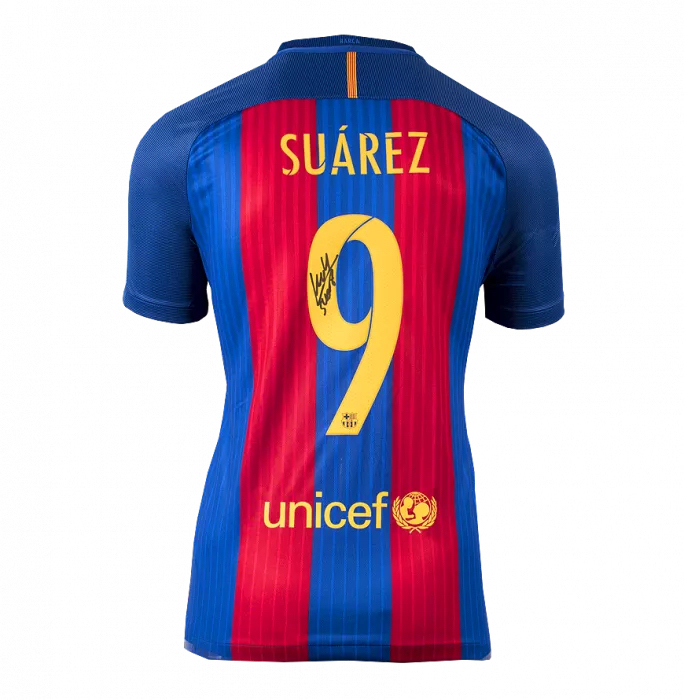 16-17 Barcelona SUAREZ #9 Home Retro Jersey