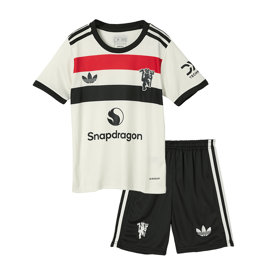 24-25 Manchester United Third Away Kids Jersey+Shorts