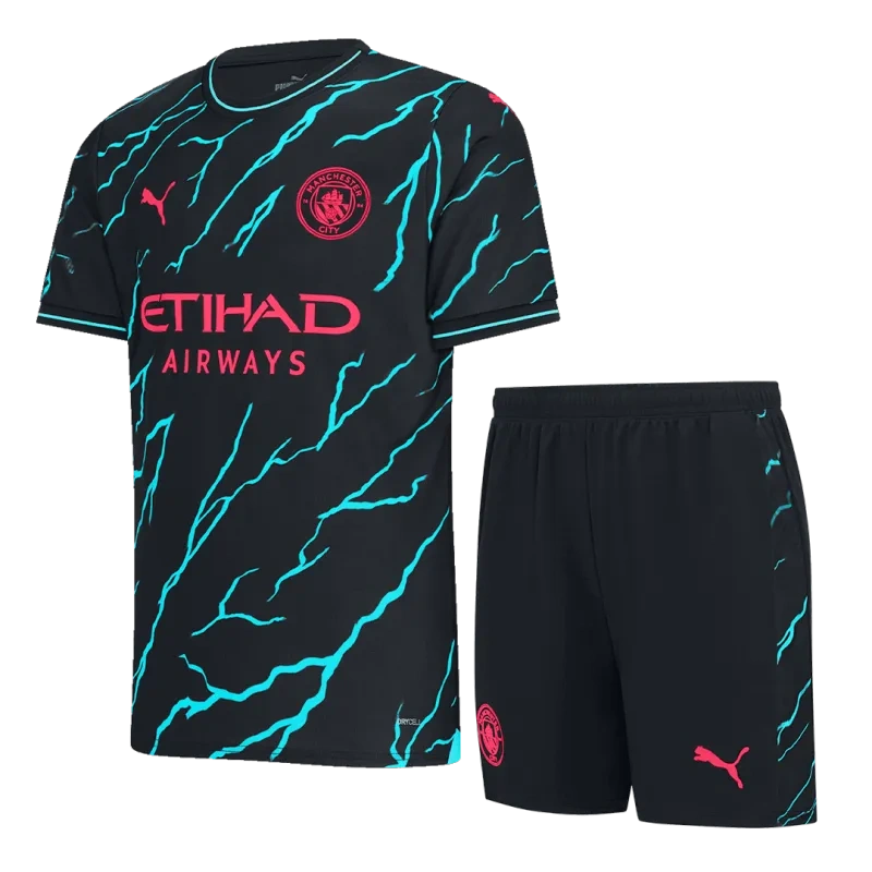 Manchester City 2023/24 Third Away Kit Jersey+Shorts
