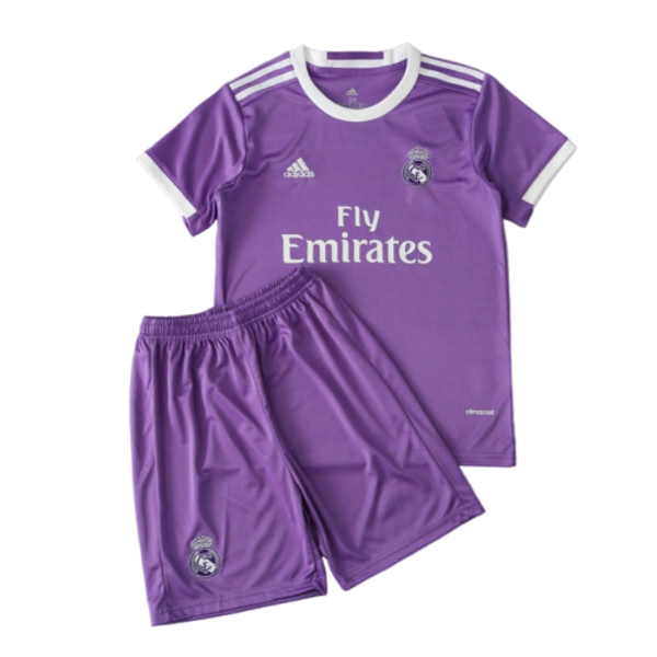 Real Madrid16-17 Away Retro Kids Kits Children Sets Football Jersey