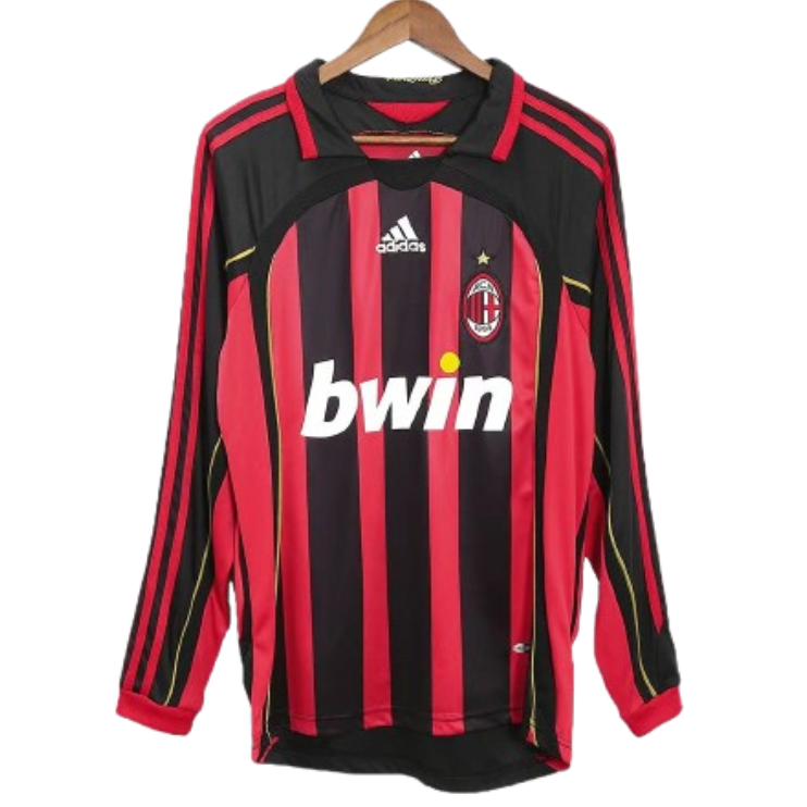 2006-07 AC Milan Retro Jersey Home Long Sleeve