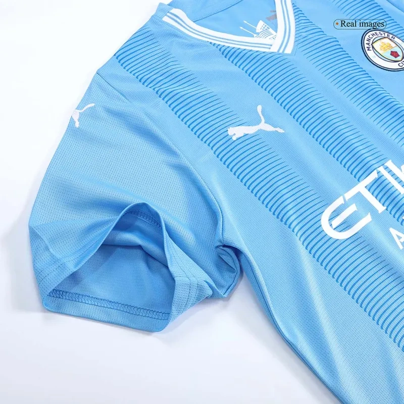 Manchester City 2023/24 Home Jersey Kit(Shirt+Shorts)
