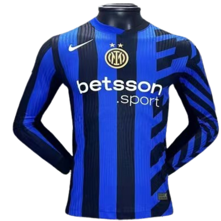 24-25 Inter Milan Home Long Sleeve Kit Player Version Shirt Soccer Jersey