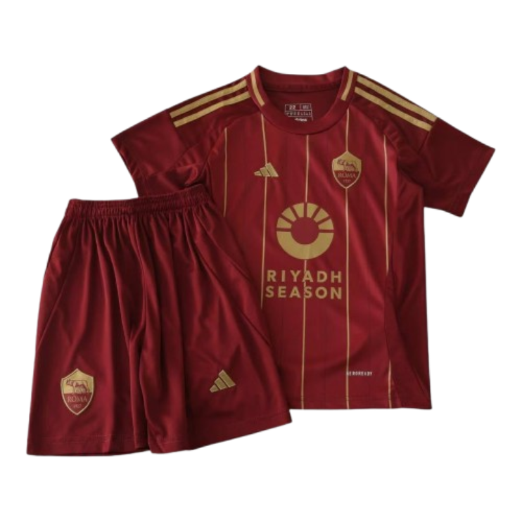 24-25 AS Roma Home Kids Kit Jersey+Shorts