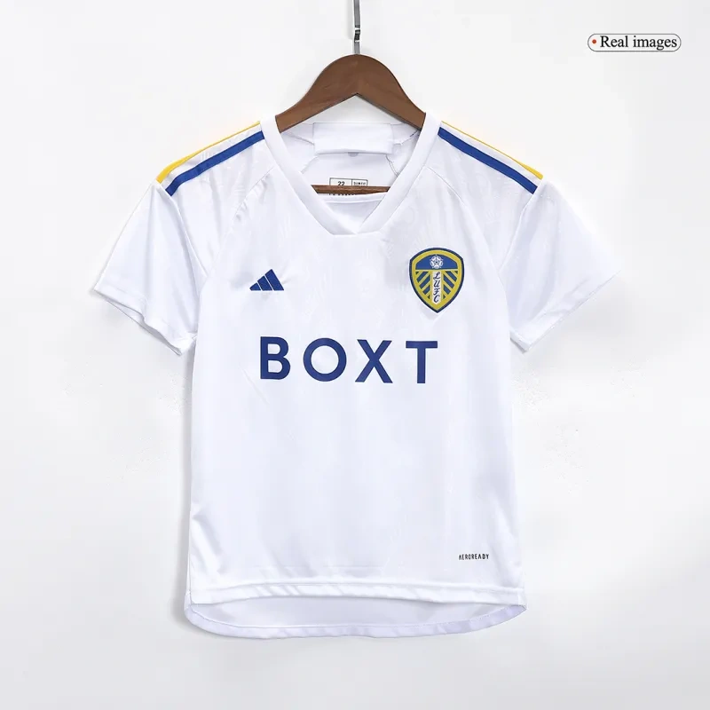 Kids Leeds United 2023/24 Home Kit Jersey+Shorts
