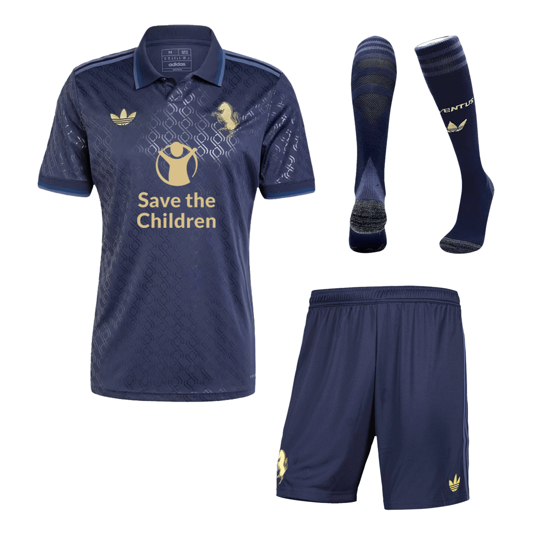 Juventus Third Away Custom Full Soccer Kits 2024-25 Save The Children Sponsor