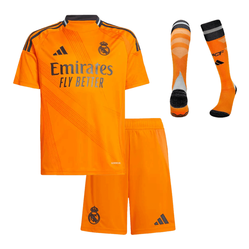 Kids Real Madrid Custom Away Full Soccer Kits 2024-25