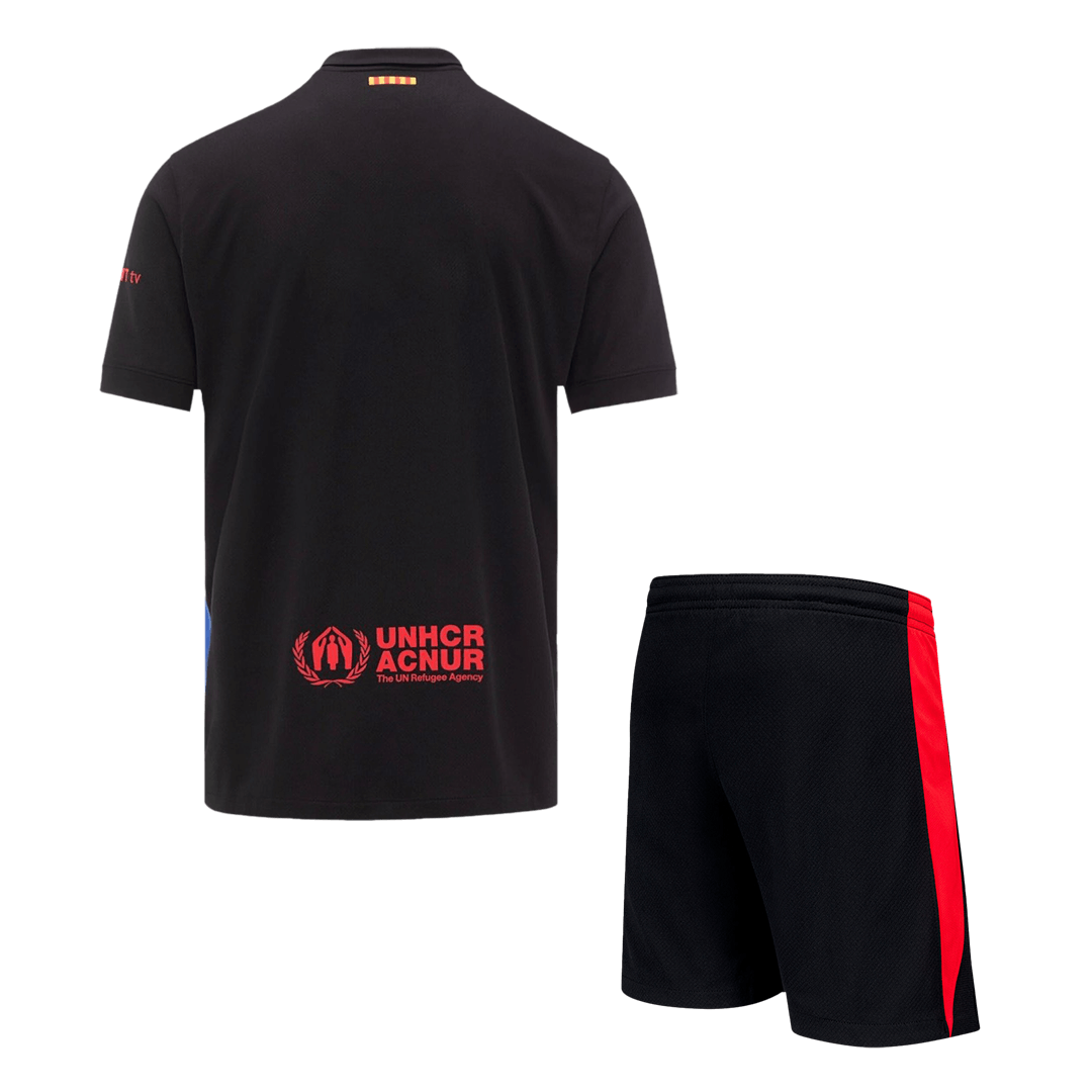 Barcelona Away Soccer Uniform Kits 2024-25 - Spotify Logo Without Text