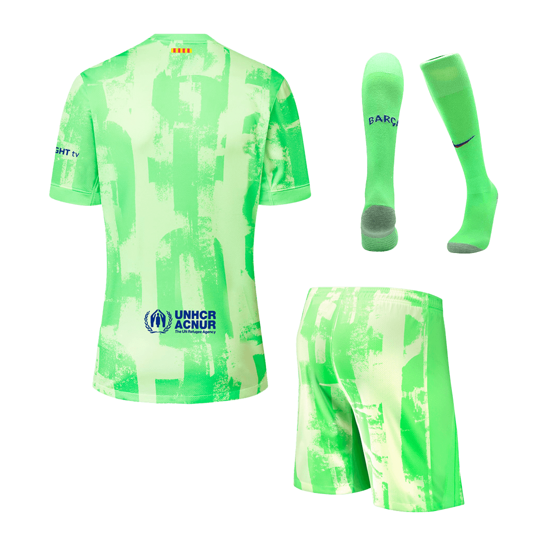 Barcelona Third Away Custom Full Soccer Kit 2024-25 Spotify Logo Without Text