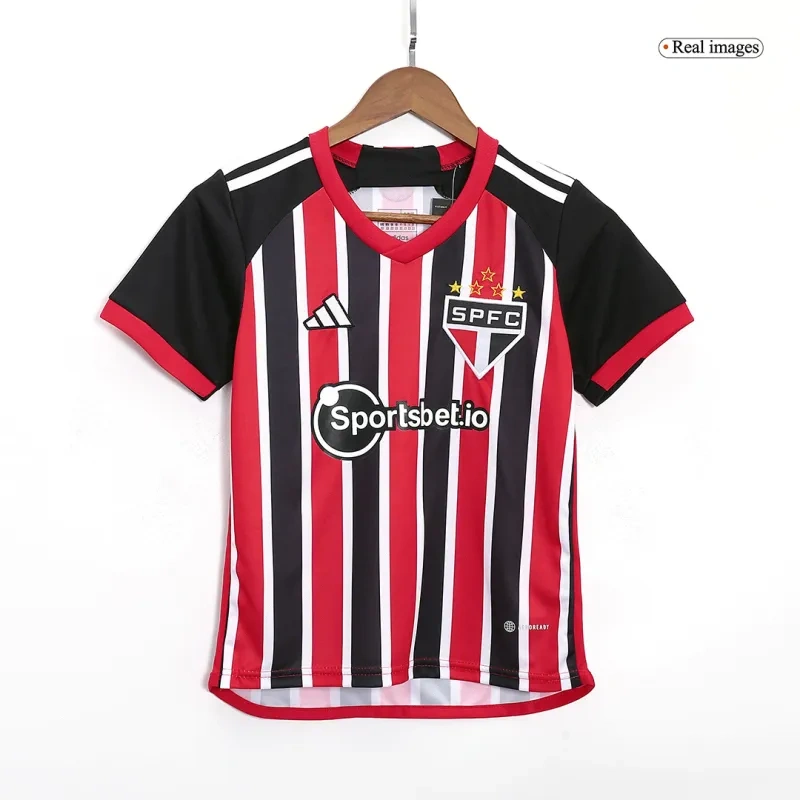 Kids Sao Paulo FC 2023/24 Away Kit Jersey+Shorts