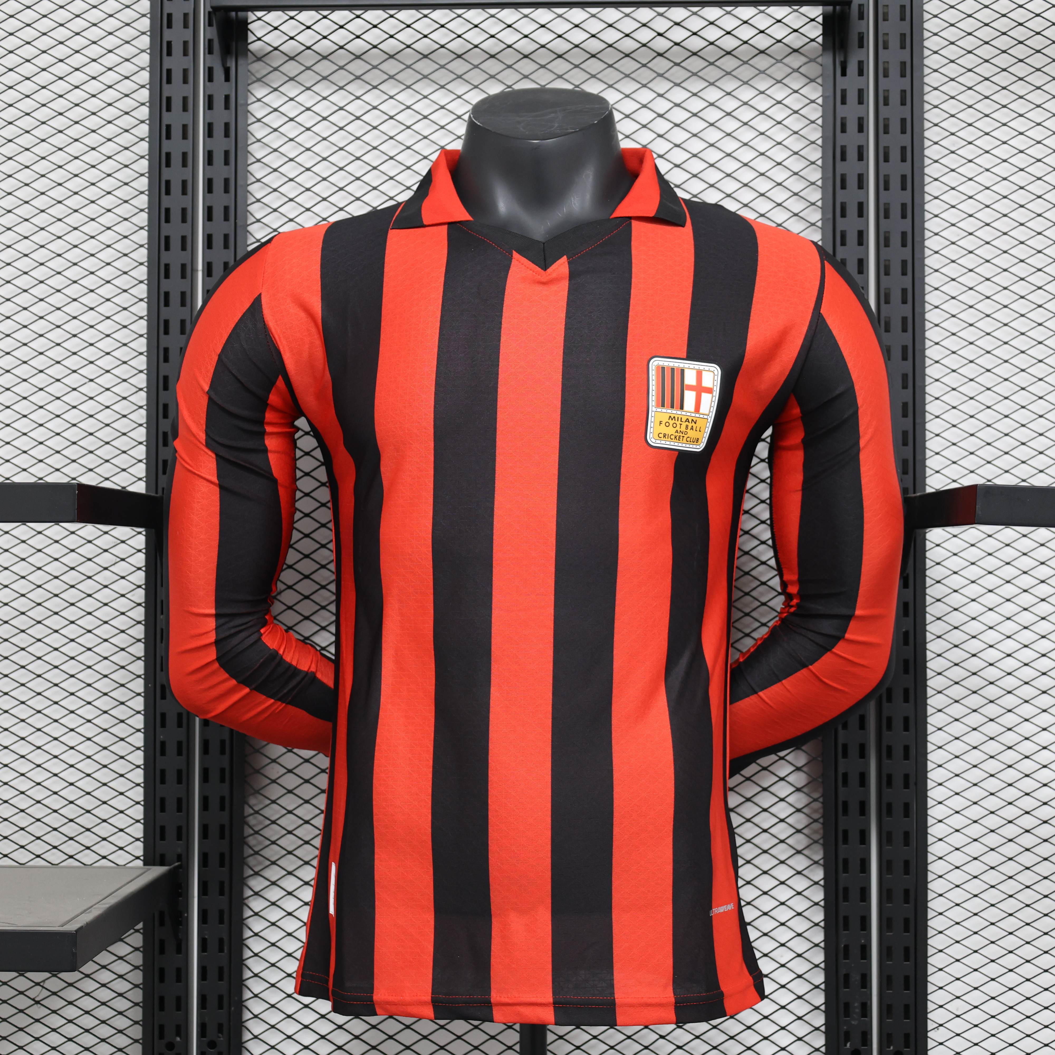 AC Milan Puma 125th Authentic Jersey 24-15 Red Long Sleeve