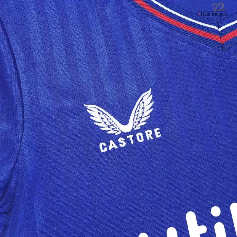 Kids Glasgow Rangers 2023/24 Home Kit Jersey+Shorts