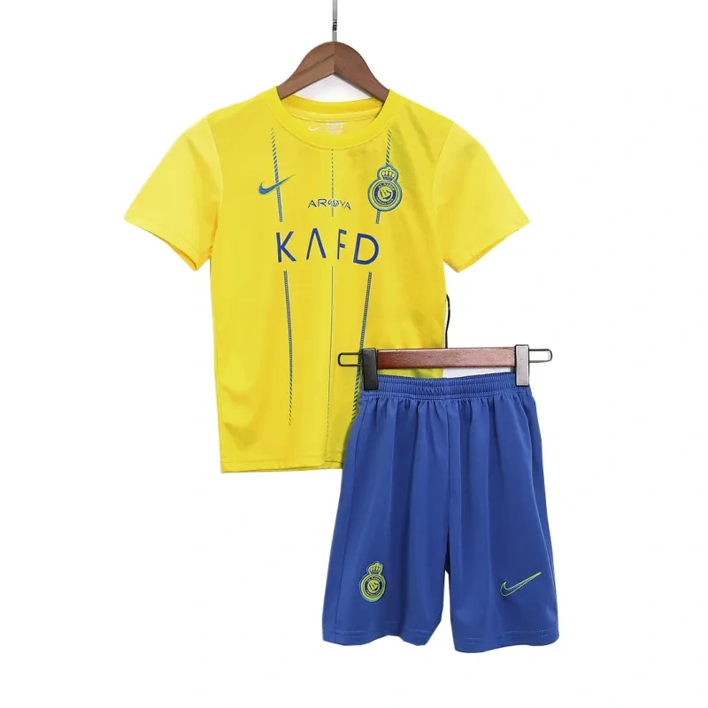 Kids Al Nassr  2023/24 Home Kit Jersey+Shorts