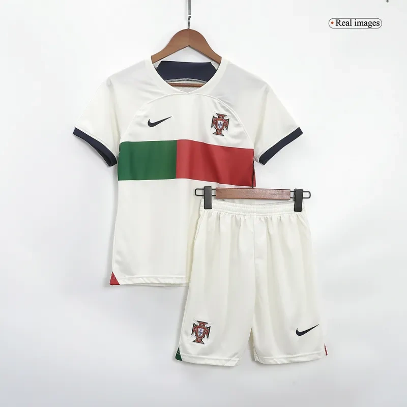 Portugal Kids 2022 Jersey Away Kit(Jersey+Shorts)
