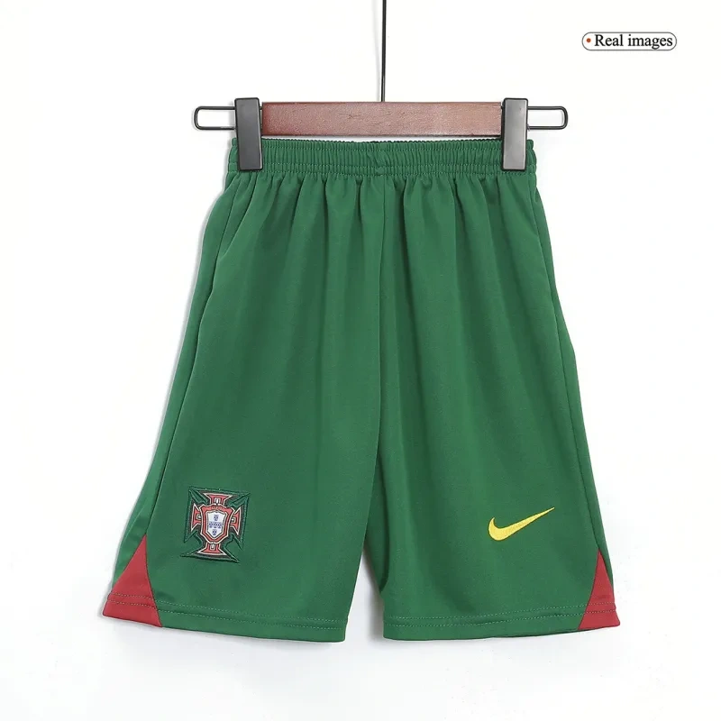 Portugal Kids World Cup 2022 Jersey Home Kit(Jersey+Shorts)