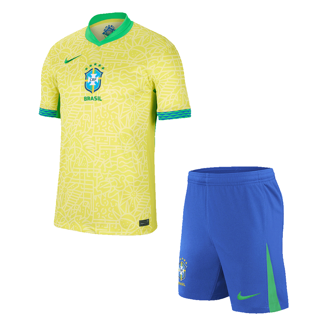 Brazil Home Soccer Uniform Kits 2024