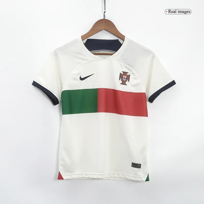 Portugal Kids 2022 Jersey Away Kit(Jersey+Shorts)