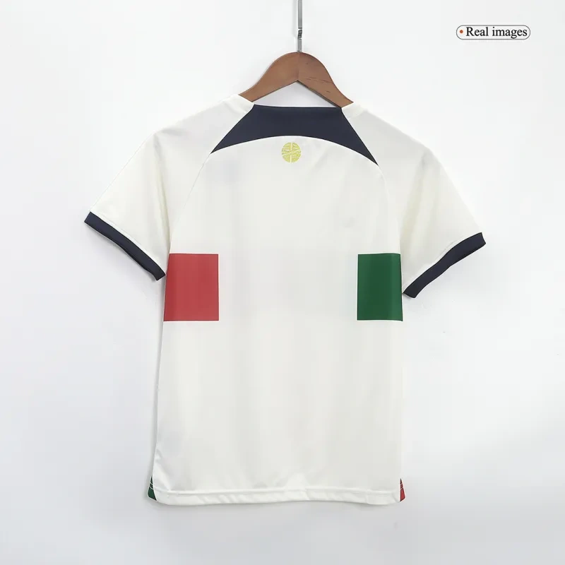 Portugal Kids 2022 Jersey Away Kit(Jersey+Shorts)