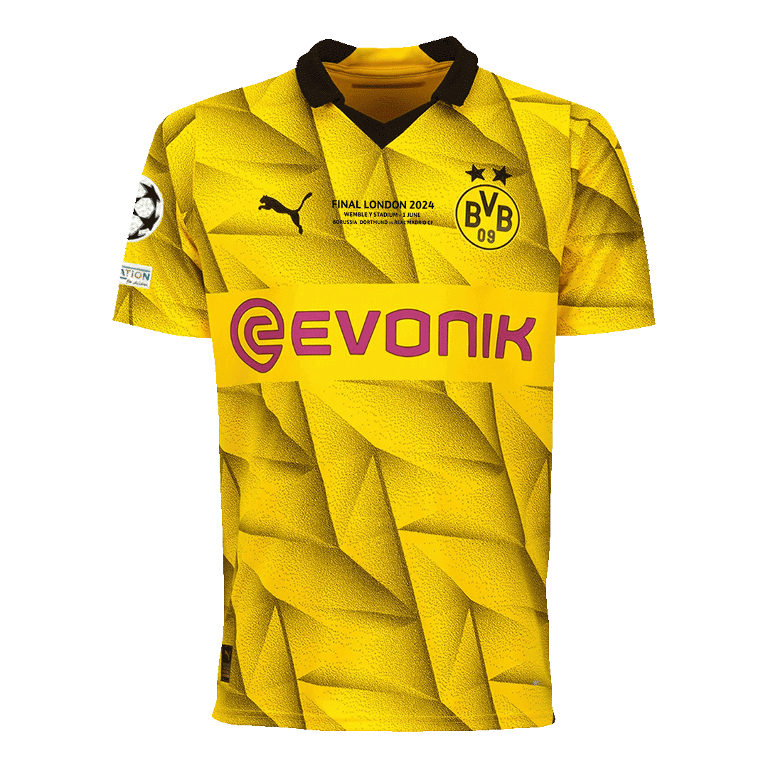 Borussia Dortmund Soccer Jersey Third Away Custom Shirt 2023-24- UCL FINAL
