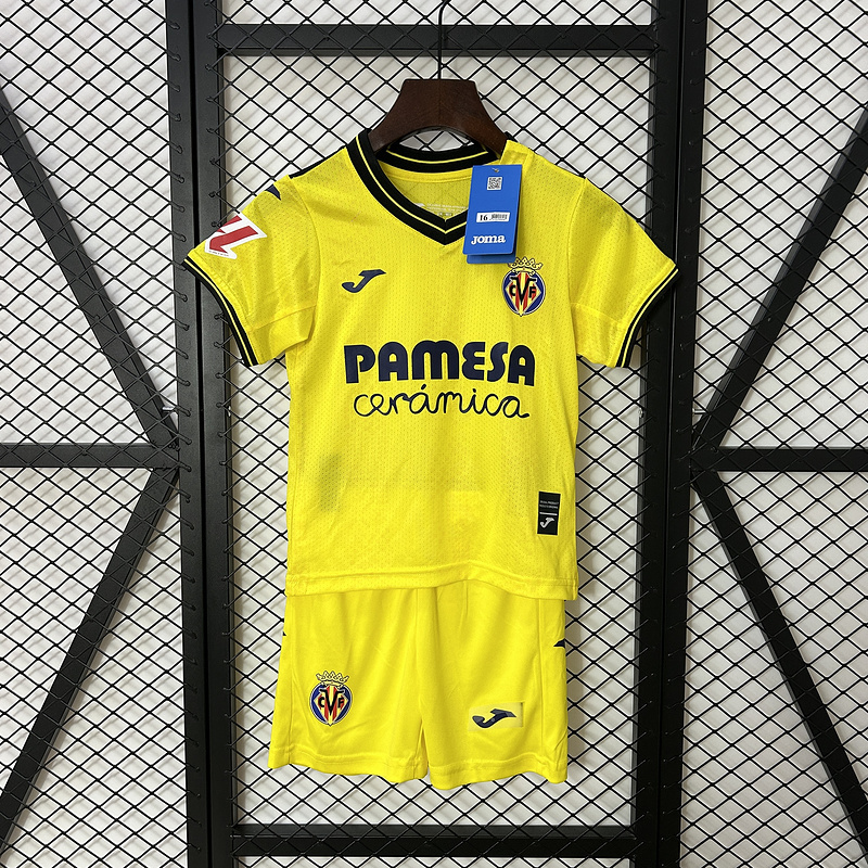Villarreal Home Kid Kits Youth Apparels Soccer Jersey 24-25
