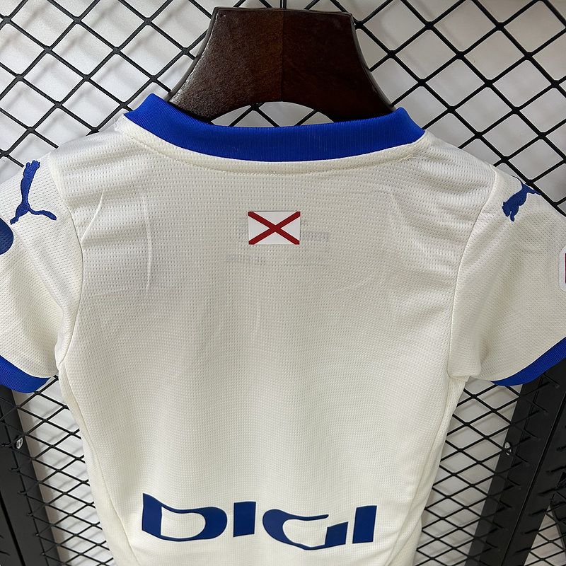 Alaves Away Kid Kits Youth Apparels Soccer Jersey 24-25