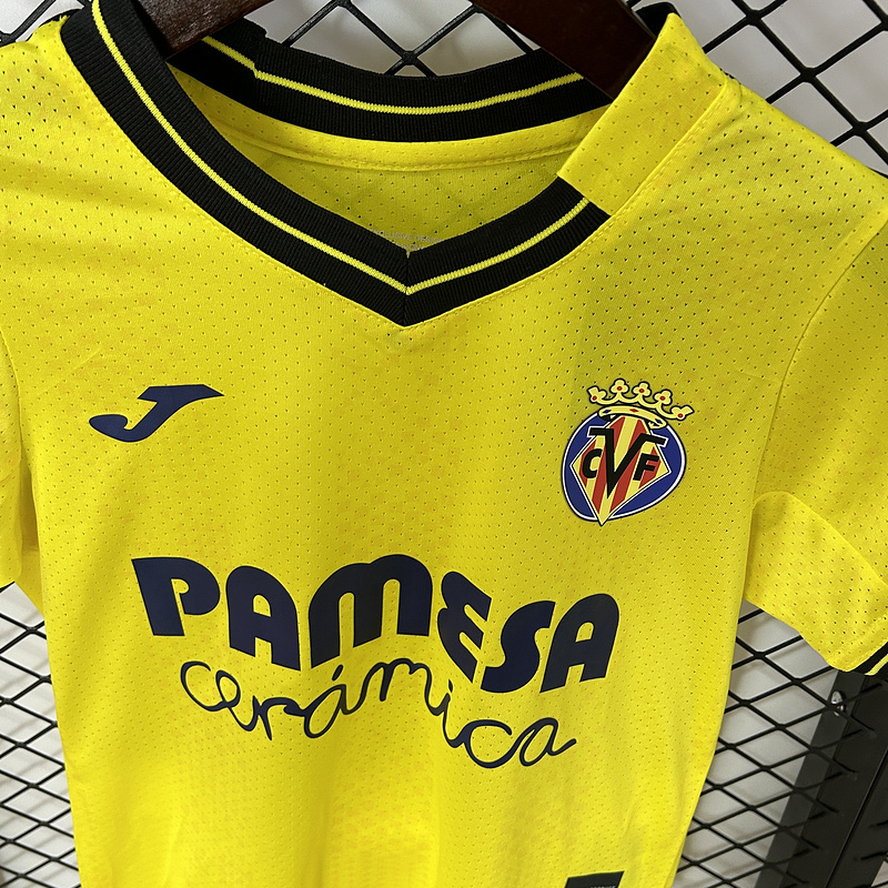 Villarreal Home Kid Kits Youth Apparels Soccer Jersey 24-25