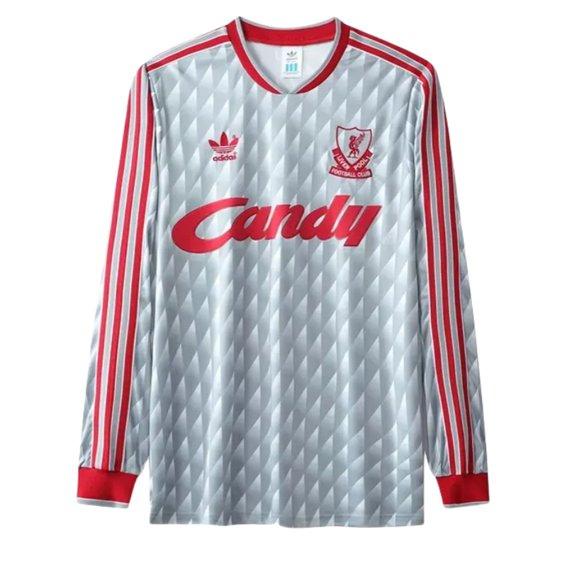 Liverpool Retro Long Sleeve Jersey Away Shirt 89-91