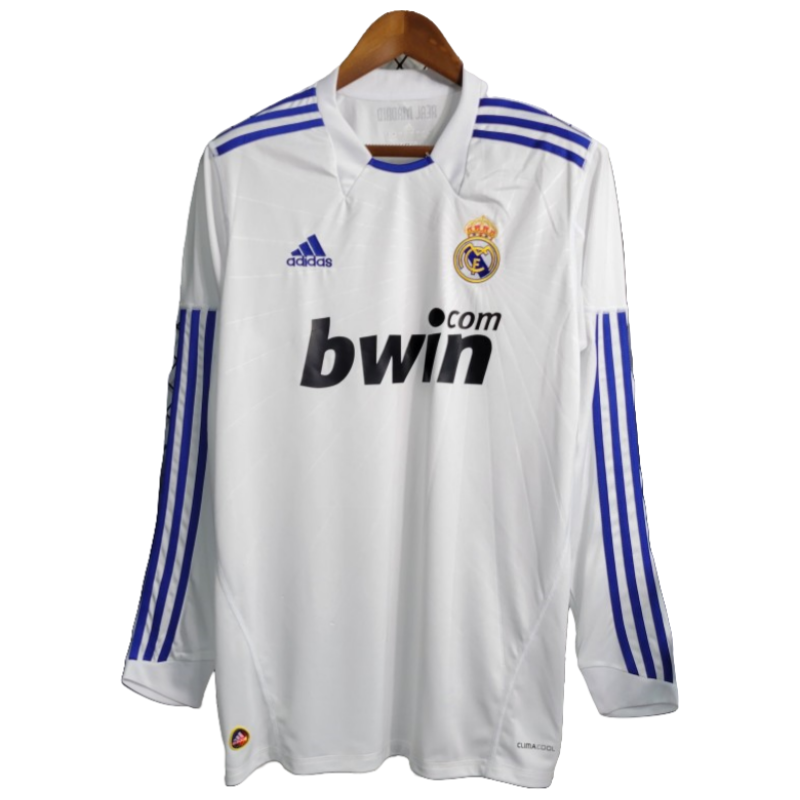 Real Madrid Retro Long Sleeve Jersey Home Shirt 2010-11