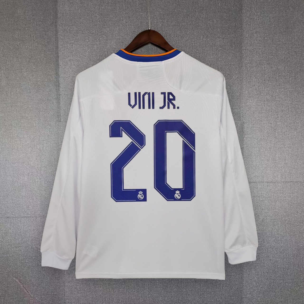 Real Madrid Home Soccer Jersey Retro Long Sleeve Shirt 21-22