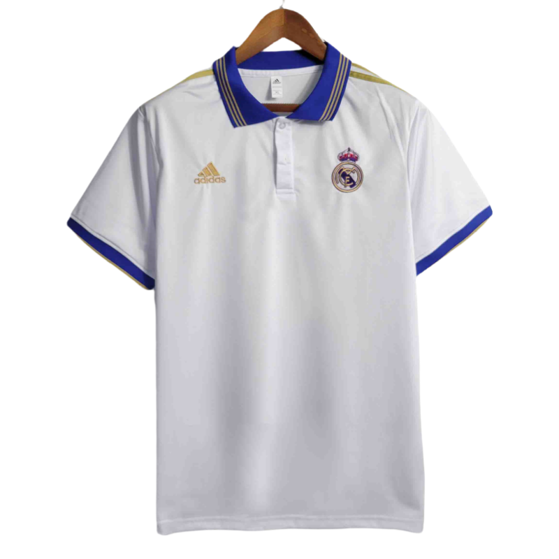 Real Madrid Adidas Men's White Polo Shirt 23-24