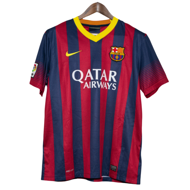 A.INIESTA #8 Barcelona Home Shirt Retro Jersey 13-14