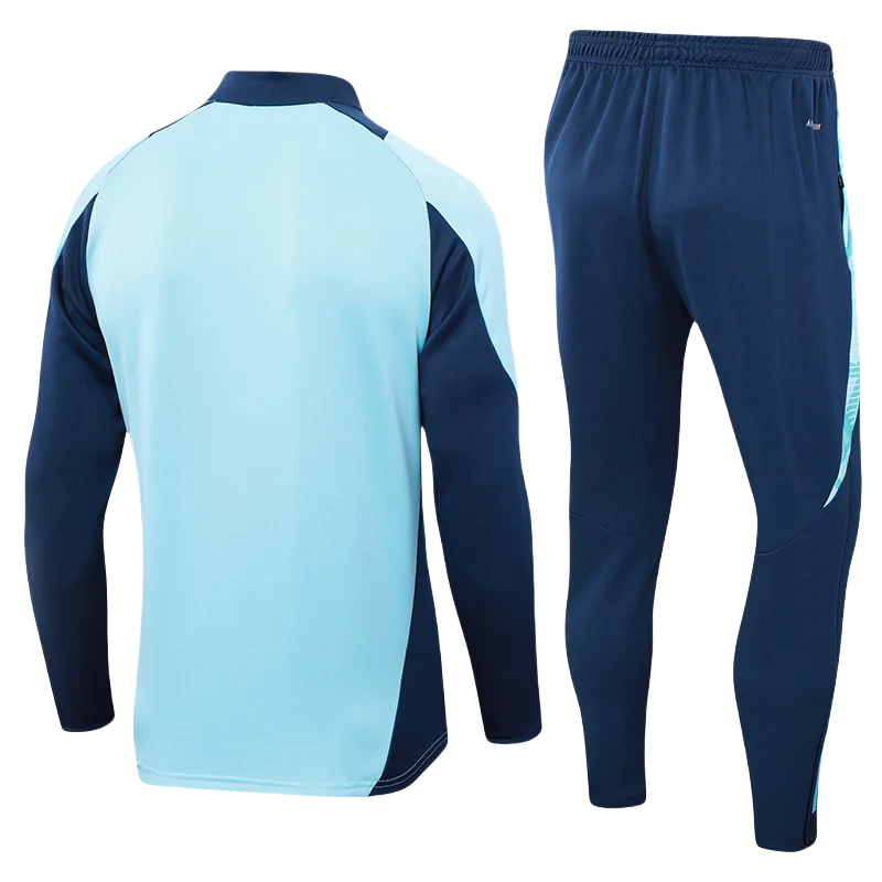 Arsenal Half-Pull Training Suit Baby Blue Football Shirt 2024/2025