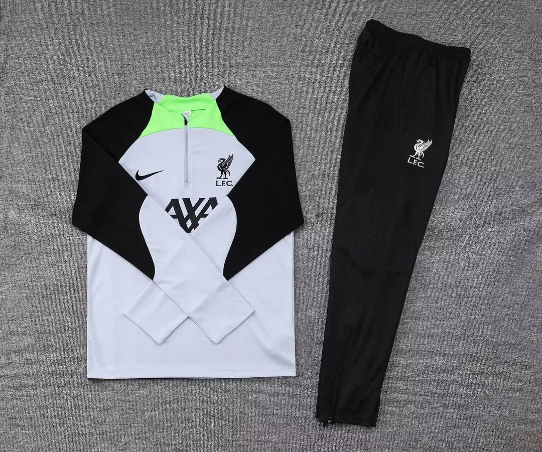 Liverpool Half-Pull Training Suit Grey Jersey 2023/2024