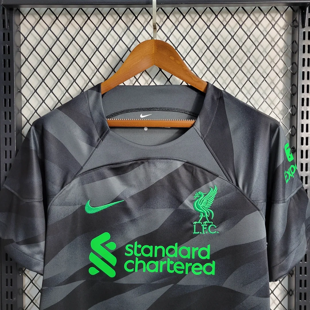 Liverpool Goalkeeper Black Soccer Jersey 2023/2024