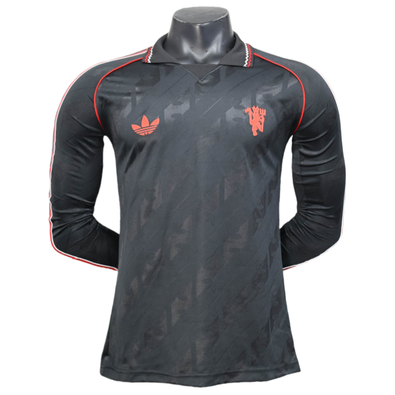 Manchester United POLO Shirt Player Edition Football Jersey Long Sleeve 25-26