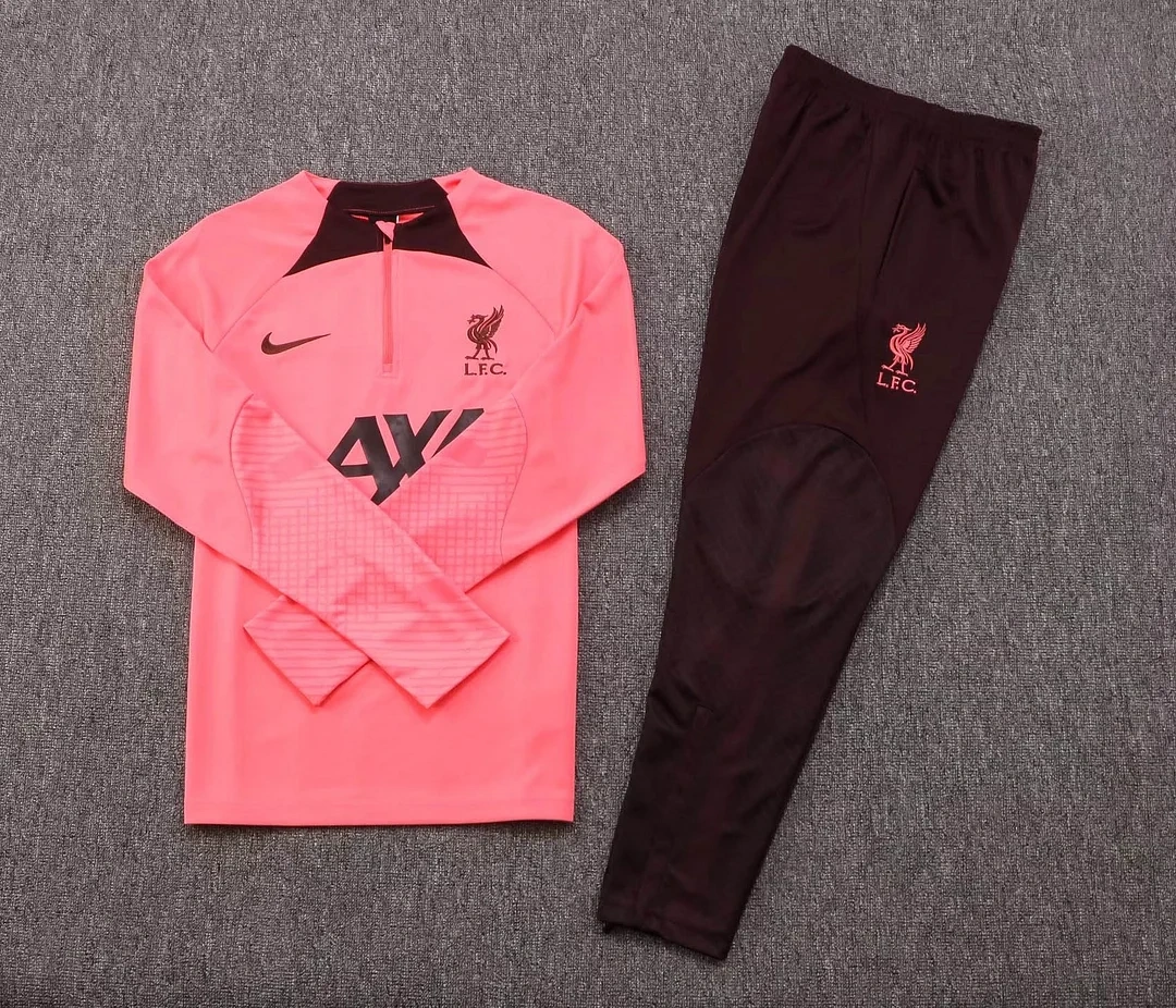 Liverpool Half-Pull Training Suit Pink Jersey 2022/2023