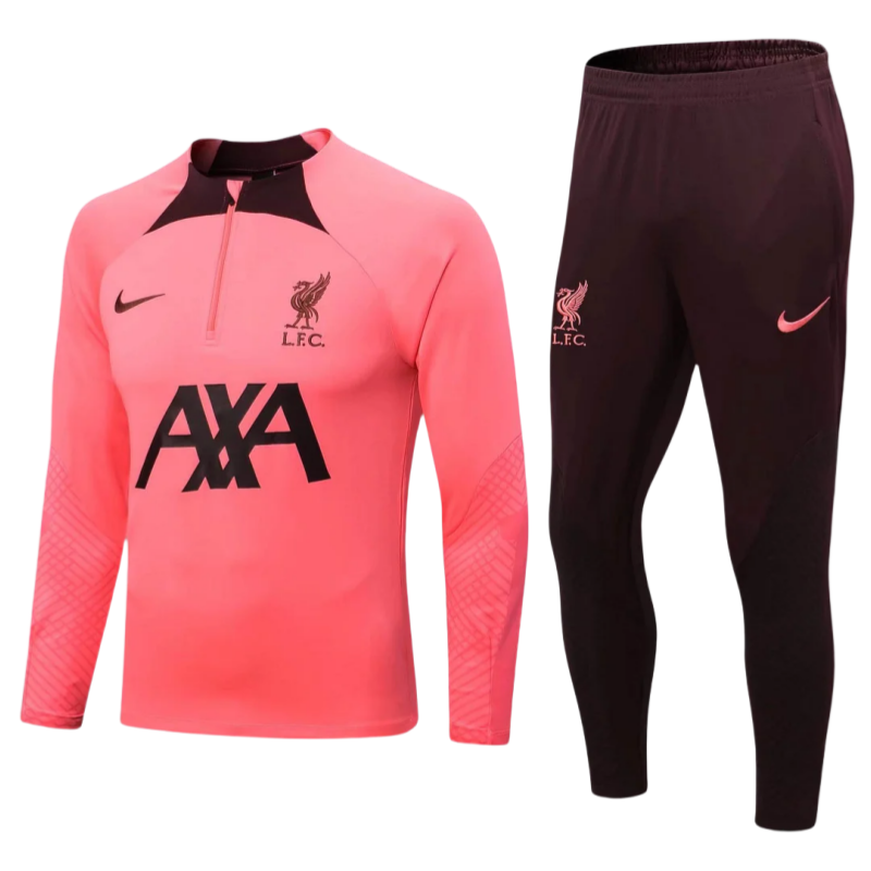 Liverpool Half-Pull Training Suit Pink Jersey 2022/2023