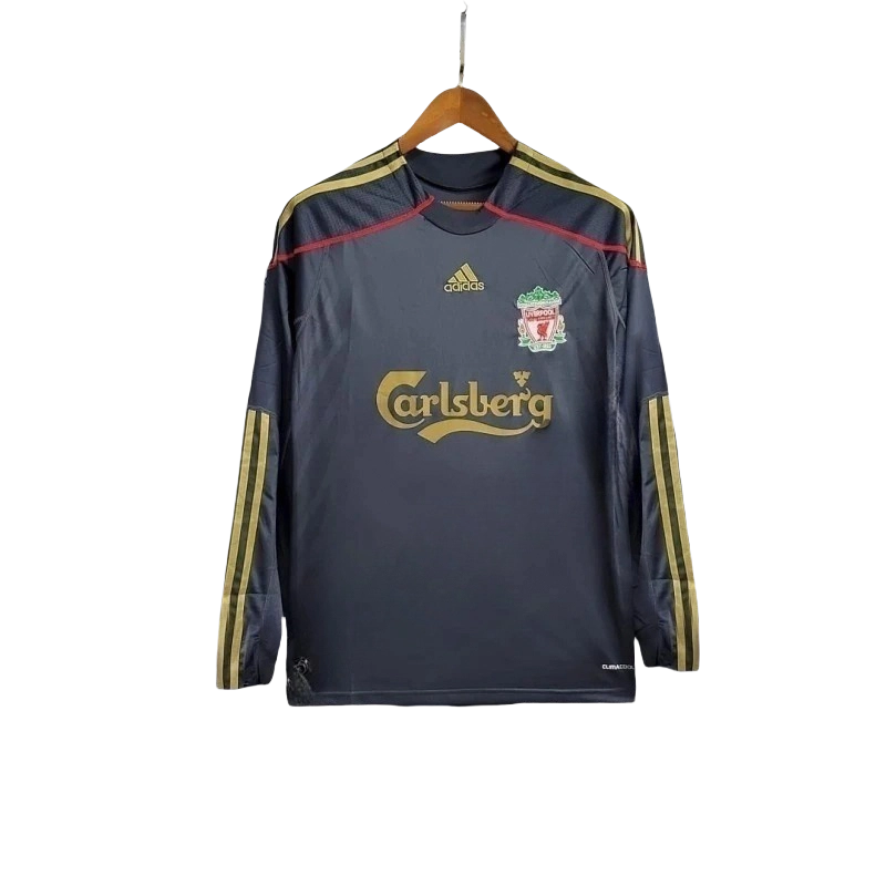 Retro Long Sleeve Liverpool Away Football Shirt 2009/2010