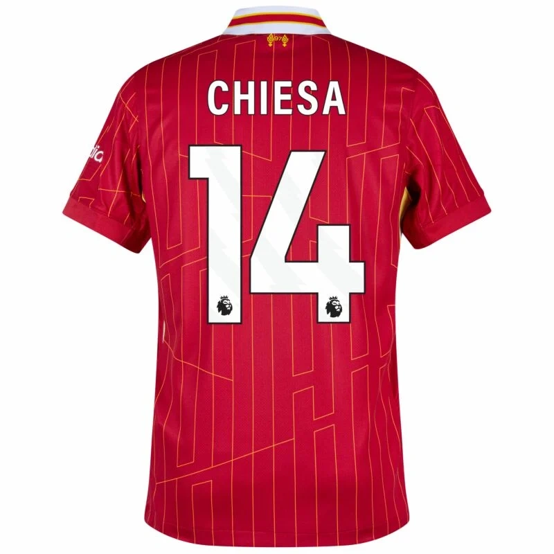 Liverpool Home Chiesa 14 Shirt 2024-2025 (Premier League) Size S-4XL