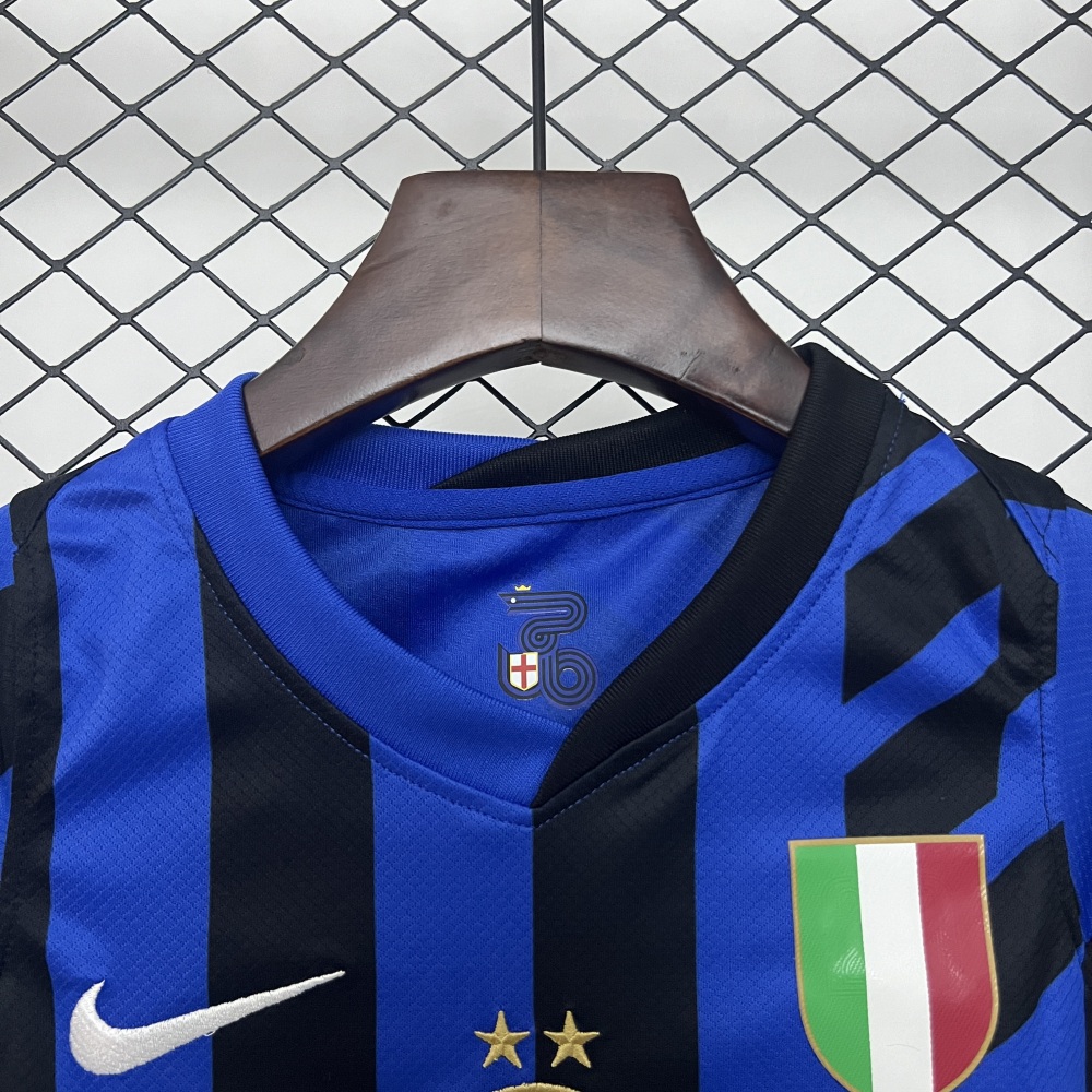 Inter Milan Home Kit Soccer Uniforms Soccer Kids 24-25