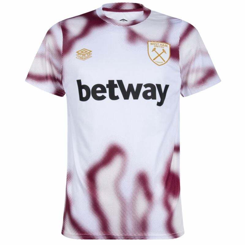West Ham United Pre-Match Warm Up Shirt - White/New Claret 2024-2025 Player version