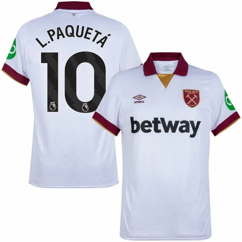 West Ham United Third Replica L.Paquetá 10 Shirt 2024-2025 Fan version Size：S-4XL
