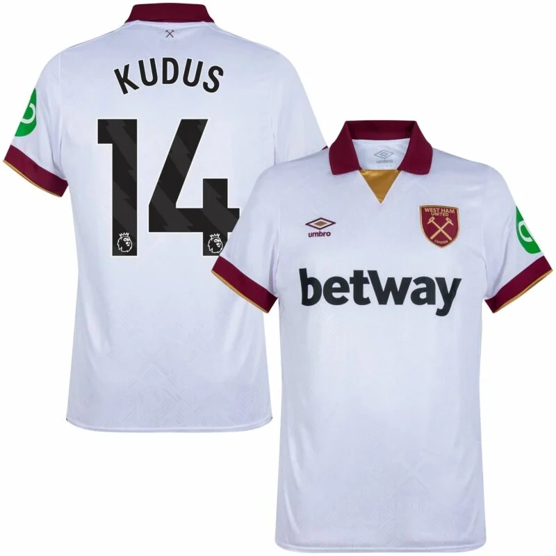 West Ham United Third Replica Kudus 14 Shirt 2024-2025 Fan version Size：S-4XL （Non-Customize）