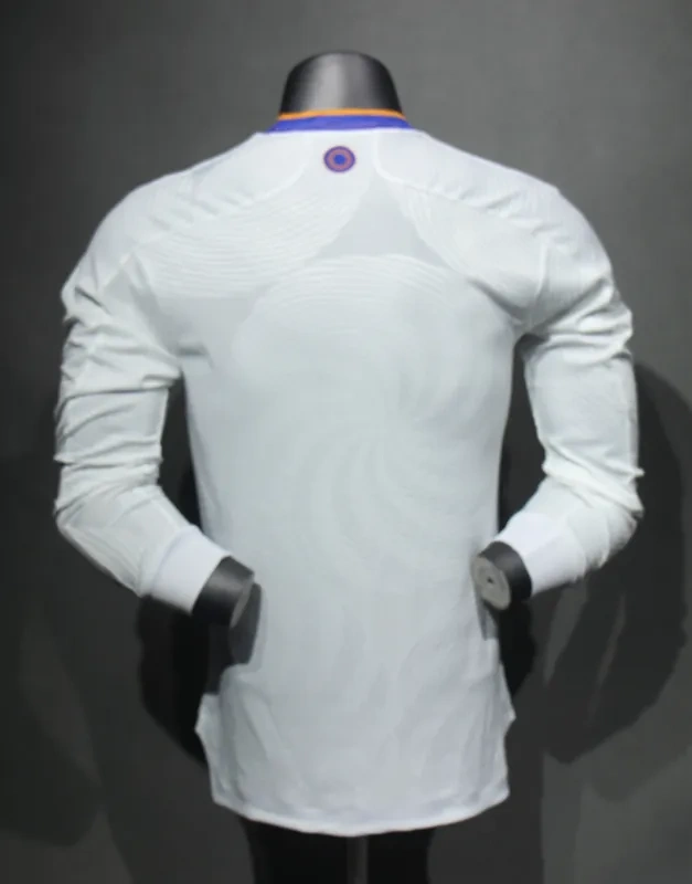 Real Madrid Home Soccer Jersey Retro Long Sleeve Shirt 21-22