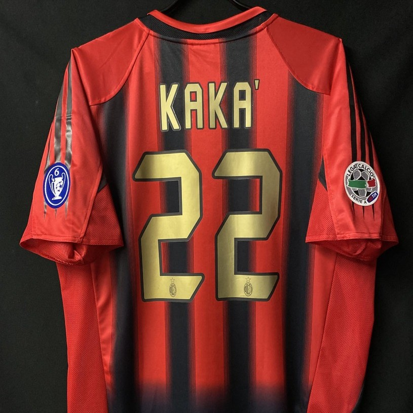 AC Milan Retro Home Kaka 22 Shirt 2004 2005 Non-Customize