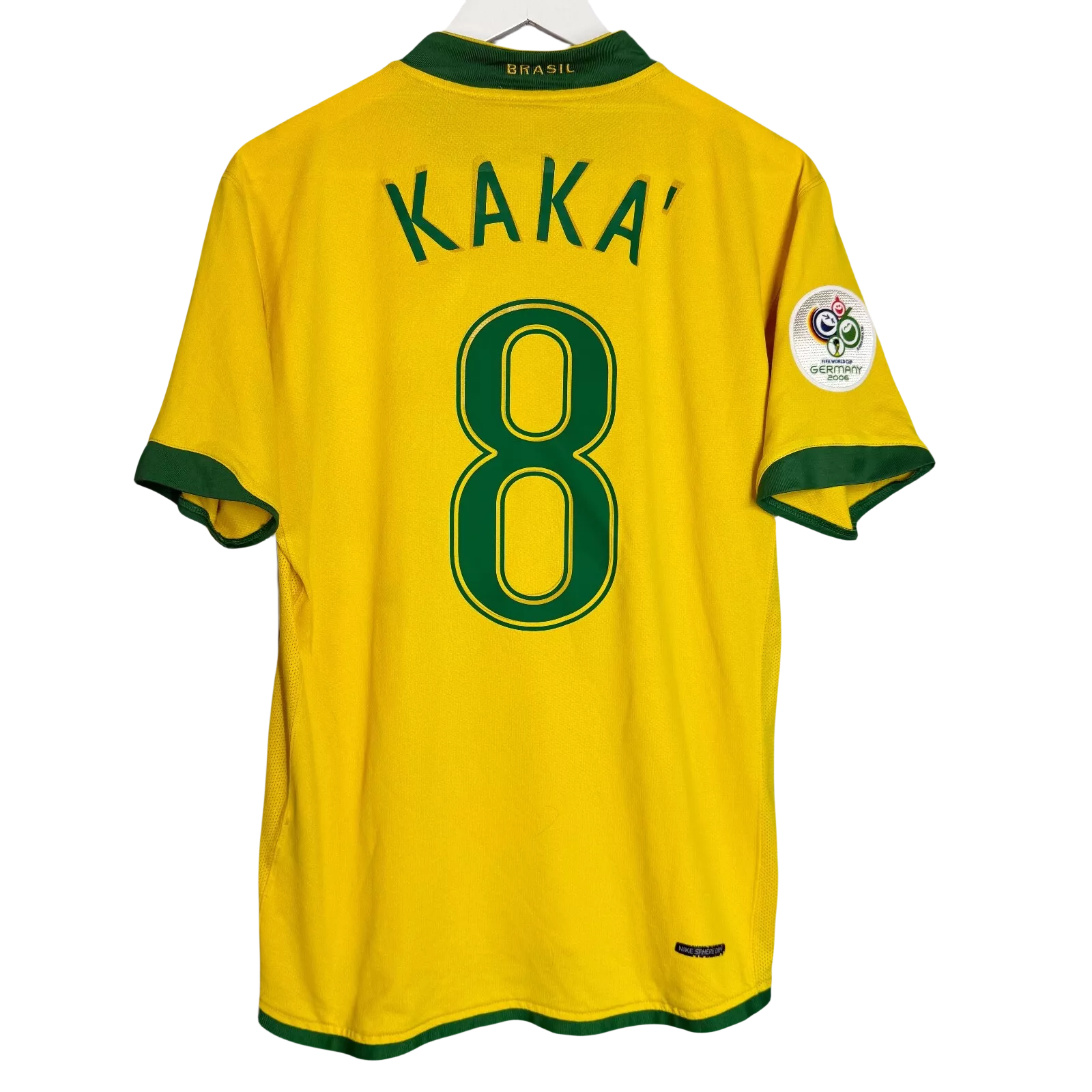 Retro Brazil National Team Home Kaka 8 Shirt 2006/2008  Non-Customize