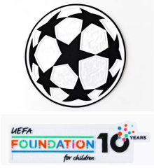 24/26 ucl & uefa foundation 10 years badge