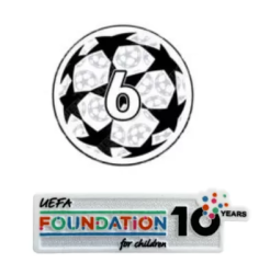 25/26 ucl 6 & uefa foundation 10 years badge